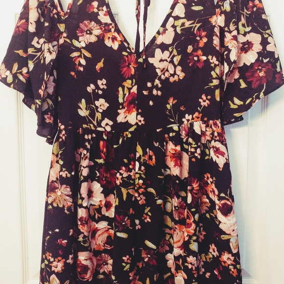 En Creme Women's Dress S Black Multicolor Floral Y2k Cottagecore - Picture 8 of 8